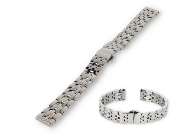14mm watch bracelet - steel silver - polished