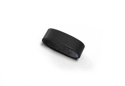 Watch band lug 18mm black leather