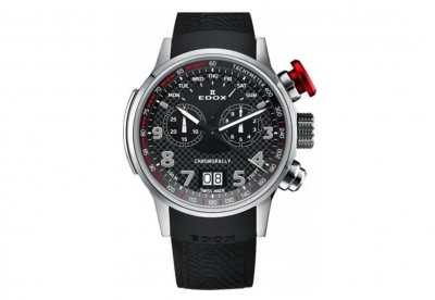 Edox Chronorally 38001-TIN Watch Strap black