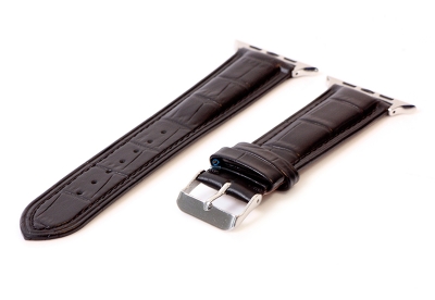 Apple Watch strap croco leather black - 42/44/45mm