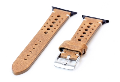 Apple Watch strap perforated leather brown - 38/40/41mm