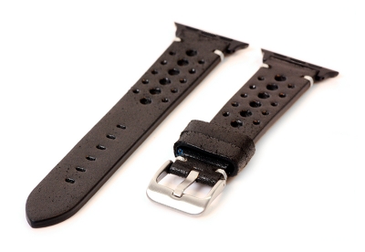 Apple Watch strap perforated leather black - 38/40/41mm