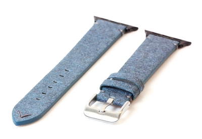 Apple Watch strap vegan leather blue - 38/40/41mm