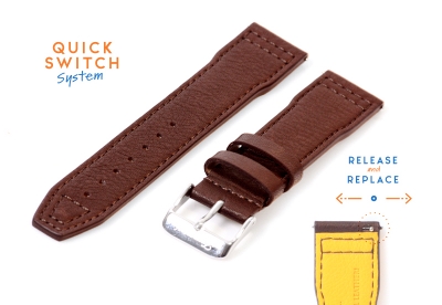 Fromanteel watch strap leather Aviator - Brown