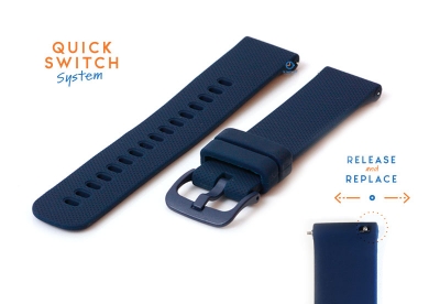 Watchstrap 18mm silicone blue