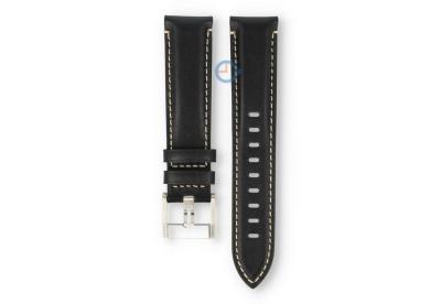 Hamilton strap - 22/20mm - black leather