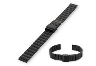 watch strap 14mm steel - black