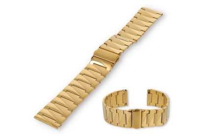 Steel watch strap 22mm gold - matt/polished