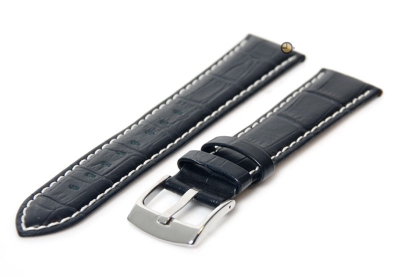 Midnight blue watchstrap - 24mm leather