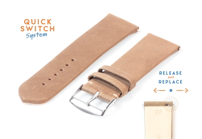 Watchstrap 22mm brown leather