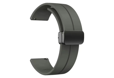 Durable silicone strap 20mm - dark grey