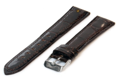 Watchstrap 16mm brown crocodile leather