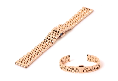 watch band 14mm steel rosegold - polished