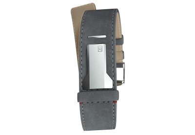 Klokers watch band grey leather - straight