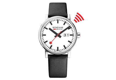 Mondaine Paychip watch strap 18mm - black red