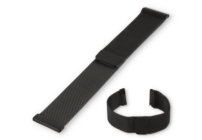 Mesh 20mm watch strap - black