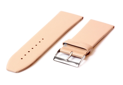 Seamless watch band 28mm calf leather - beige