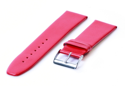 Seamless watch band 28mm nappa leather - red