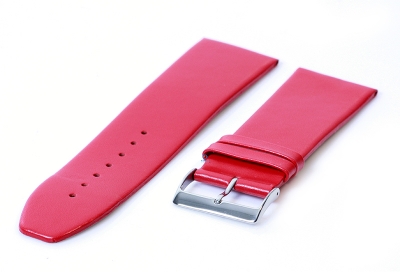 Seamless watch band 30mm nappa leather - red