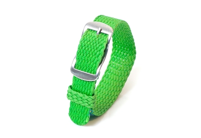 Perlon watch band 14mm green
