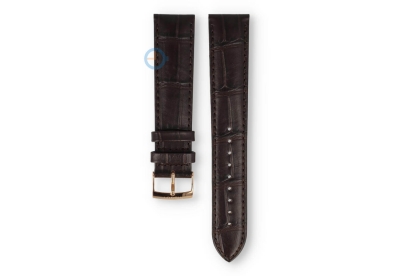 Tissot Official 20mm leather strap - dark brown