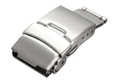 Folding clasp for metal - 22mm - matt silver