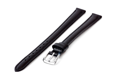 Extra long watch band 12mm leather black