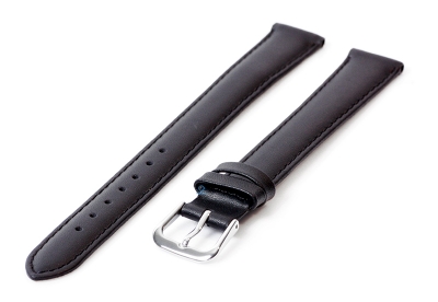 Extra long watch band 16mm leather black