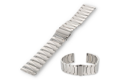 Steel watch strap 22mm silver - matt/polished