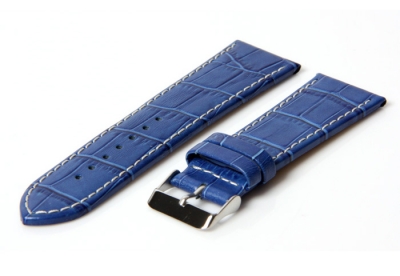 Watchstrap 36mm croco blue