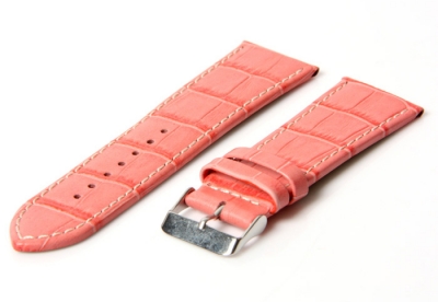 Watchstrap 26mm croco pink