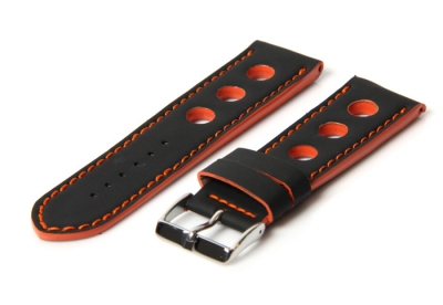Watchband 18mm racing black/orange