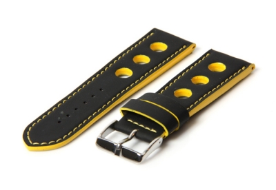 Watchband 18mm racing black/yellow