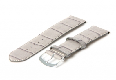 Lightgrey watchstrap from leather - 22mm