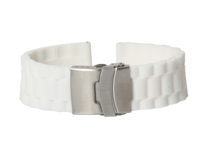 Watchstrap 22mm white rubber