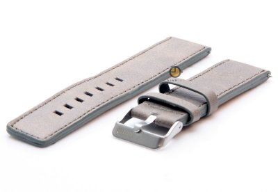 Oozoo watchstrap 22mm grey leather