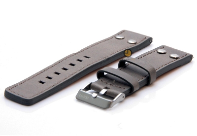 Oozoo watchstrap 22mm grey leather
