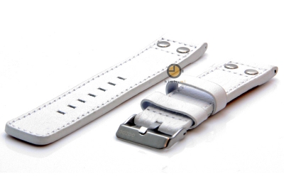 Oozoo watchstrap 22mm white leather