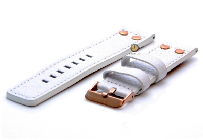 Oozoo watchstrap 22mm white leather