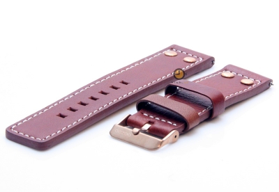 Oozoo watchstrap 24mm brown leather
