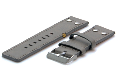 Oozoo watchstrap 24mm grey leather