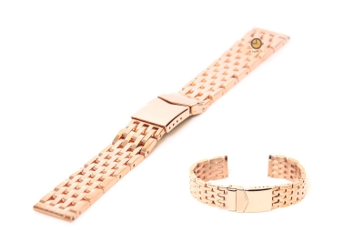 Watchstrap 20mm stainless steel rose - gold