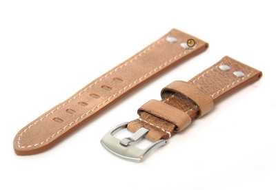 Watchstrap 24mm leather vintage brown