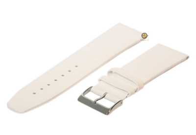 Watchstrap 26mm leather white