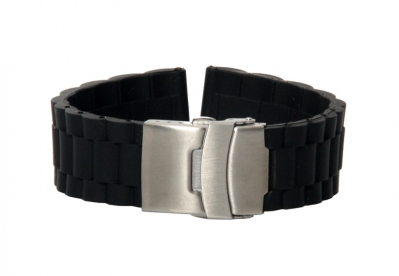 Watchstrap 20mm black rubber
