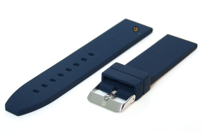 Watchstrap 22mm blue silicone