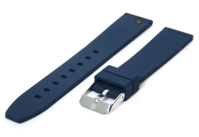 Watchstrap 18mm blue silicone