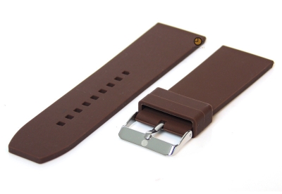 Watchstrap 28mm brown silicone
