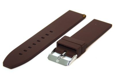 Watchstrap 22mm brown silicone