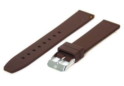 Watchstrap 20mm brown silicone